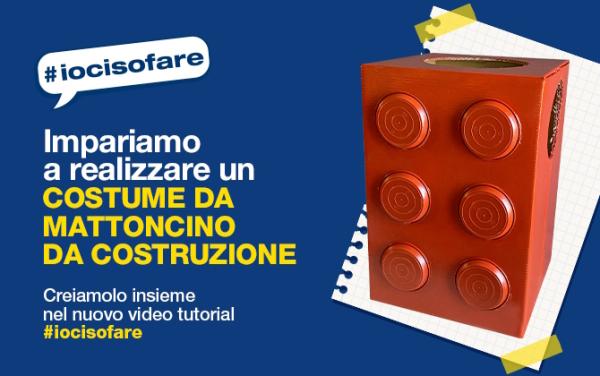 Costume di Carnevale fai da te: mattoncino per costruzioni